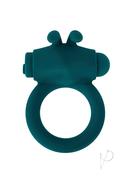 Playboy Bunny Buzzer Rechargeable Silicone Cock Ring - Teal